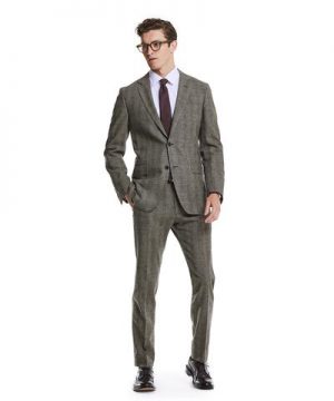 Made in USA Black Label Glen Plaid Wool Suit Jacket Made in USA Black Label Glen Plaid Wool Suit Jacket