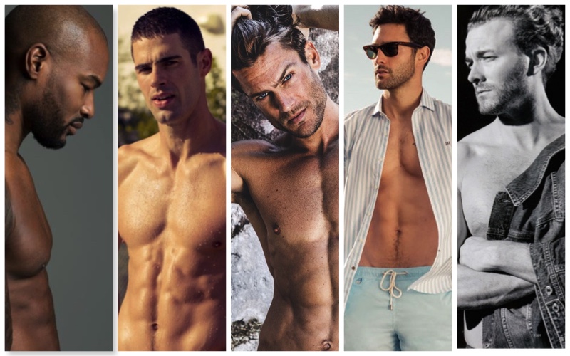 Pictured left to right: Tyson Beckford, Chad White, Jason Morgan, Noah Mills, and Brad Kroenig