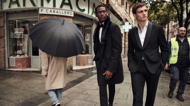 Party Season is Here: Julian Schneyder & Hamid Onifade for Mango Holiday '18 Campaign Models Hamid Onifade and Julian Schneyder star in Mango Man's holiday 2018 campaign.