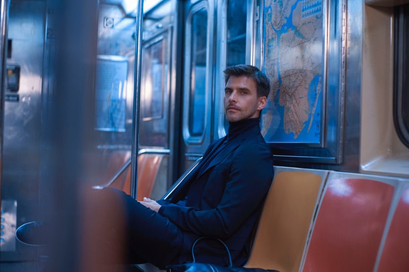 Johannes Huebl stars in a new story for Massimo Dutti entitled "Traveler."