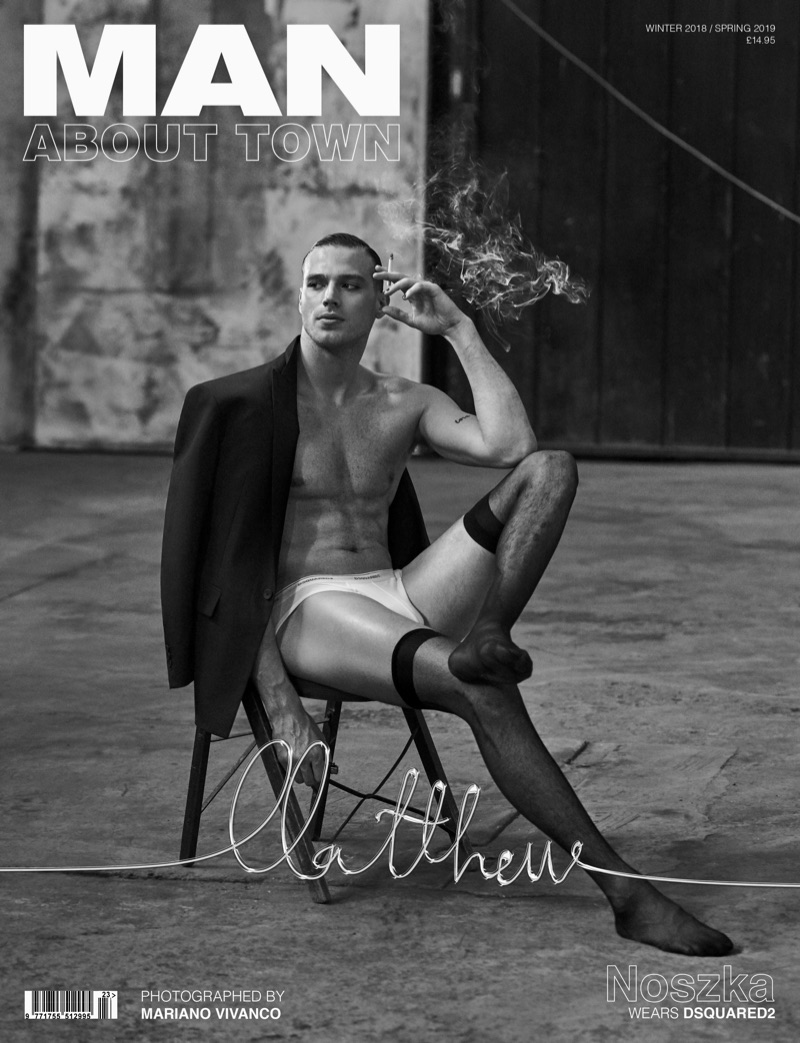 Matthew Noszka Provokes with Edgy Man About Town Cover Story.