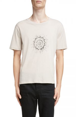 Men's Saint Laurent Imprime Graphic T-Shirt, Size Small - Beige Men's Saint Laurent Imprime Graphic T-Shirt, Size Small - Beige