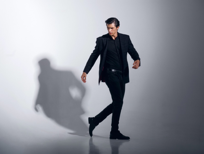Model Full-length Black Suit