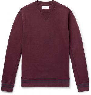 Mr P. - Loopback Cotton-Jersey Sweatshirt - Men - Plum Mr P. - Loopback Cotton-Jersey Sweatshirt - Plum
