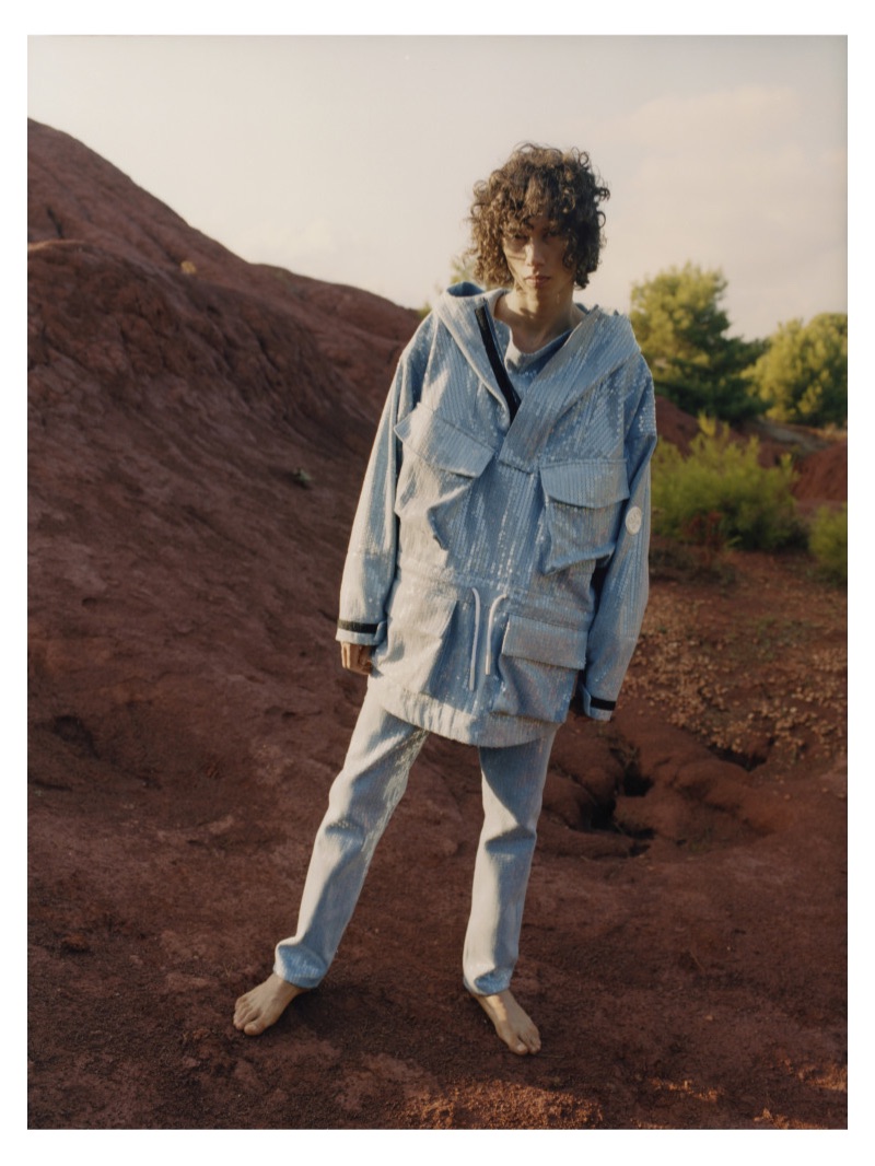 Taking to the desert, Diogo Guerreiro fronts Off-White's resort 2019 denim campaign.