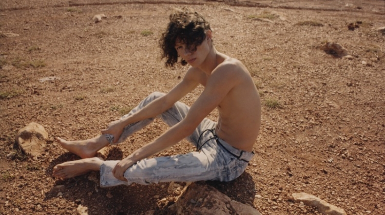 Diogo Guerreiro stars in Off-White's resort 2019 denim campaign.