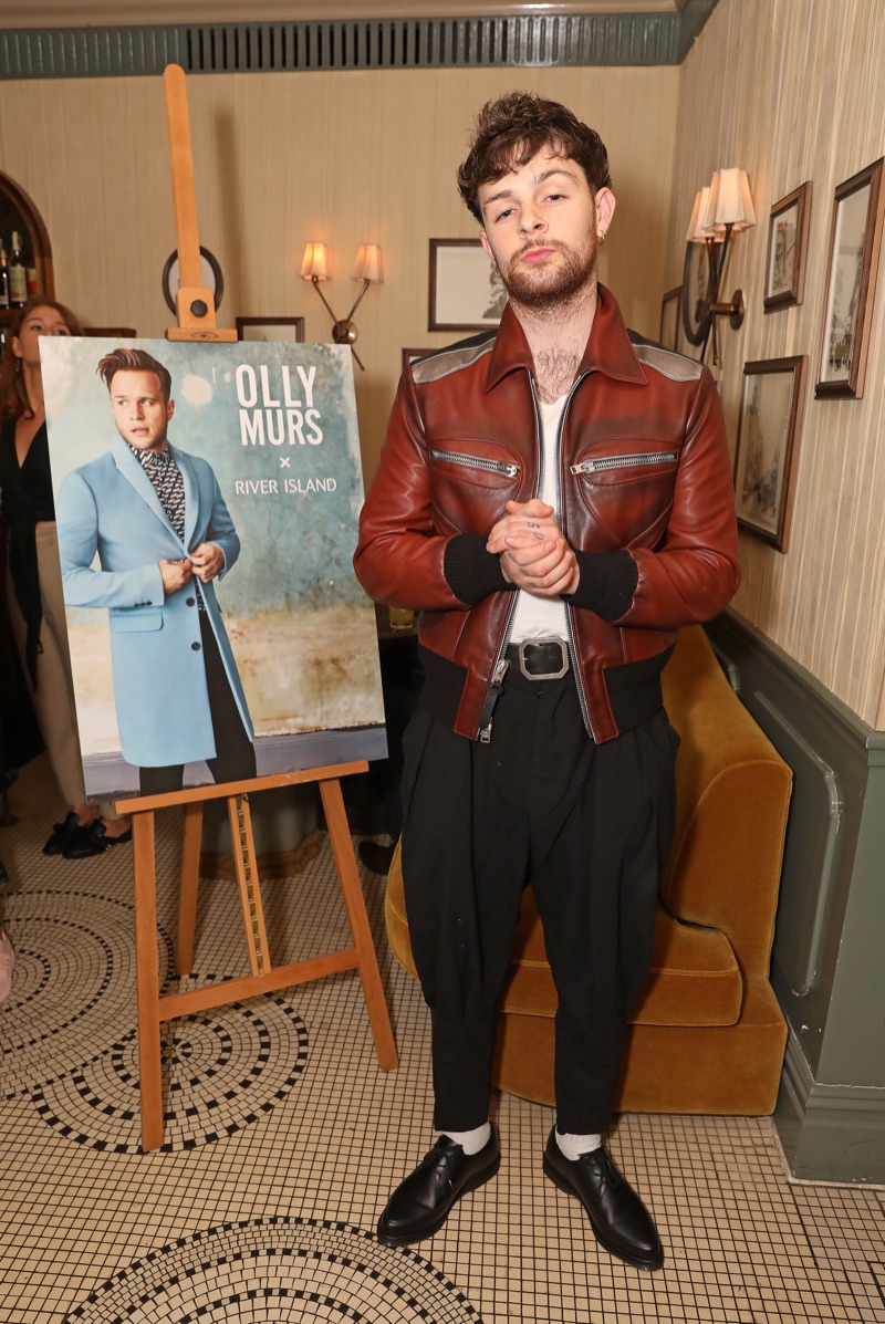 Tom Grennan is dressed to impress as he supports Olly Murs and his River Island collaboration.