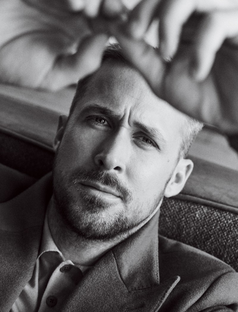 Ready for his close-up, Ryan Gosling wears a Brunello Cucinelli blazer with an Ermenegildo Zegna jacket.