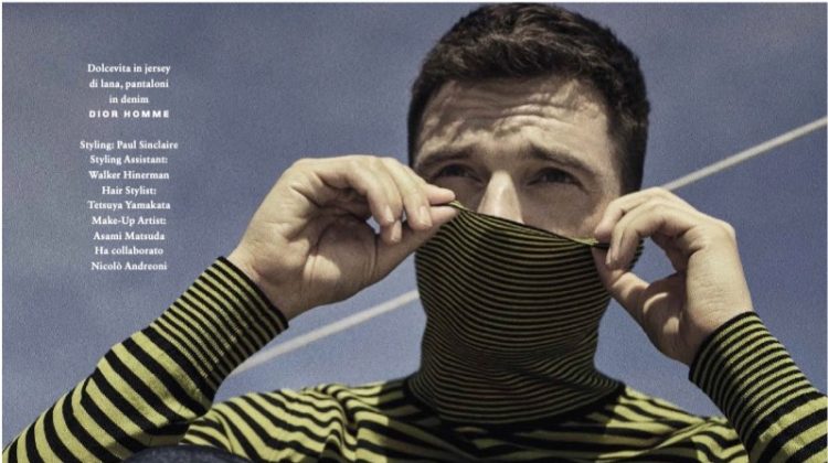Sebastian Stan Sports Dior Men for GQ Italia