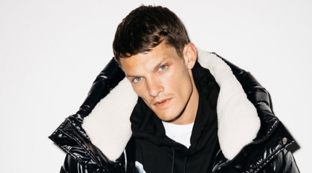 Danny Beauchamp Goes Sports Luxe for Wormland Going sporty with a fashionable twist, Danny Beauchamp wears JUUN.J.
