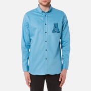 AMI Men's A Logo Shirt - Sky Blue - EU 39/M - Blue AMI Men's A Logo Shirt - Sky Blue - EU 39/M - Blue