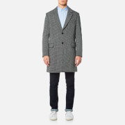 AMI Men's Two Button Tailored Coat - Black/White - M/EU 48 - Black AMI Men's Two Button Tailored Coat - Black/White - M/EU 48 - Black