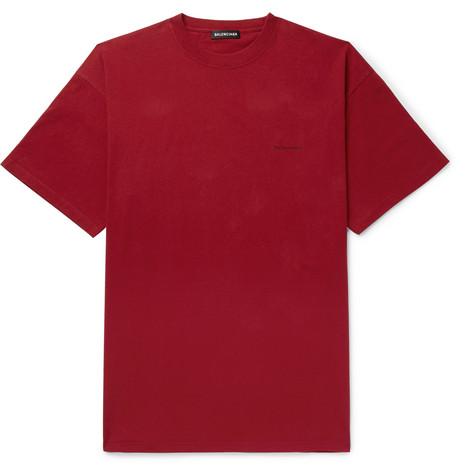burgundy balenciaga shirt