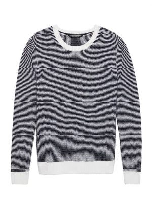 Banana Republic Mens BR x Kevin Love Cashmere Crew-Neck Sweater Navy Blue Size M Banana Republic Mens BR x Kevin Love Cashmere Crew-Neck Sweater Navy Blue Size M