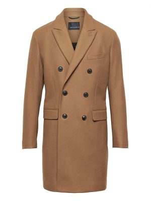 Banana Republic Mens BR x Kevin Love Italian Melton Double-Breasted Topcoat Camel Size XXS Banana Republic Mens BR x Kevin Love Italian Melton Double-Breasted Topcoat Camel Size XXS