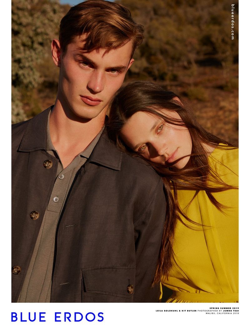 Kit Butler and Leila Goldkuhl star in Blue Erdos' spring-summer 2019 campaign.