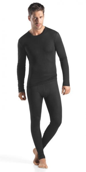 HANRO (73150) Silk/Cashmere Long Sleeve Shirt - Black S HANRO (73150) Silk/Cashmere Long Sleeve Shirt - Black S