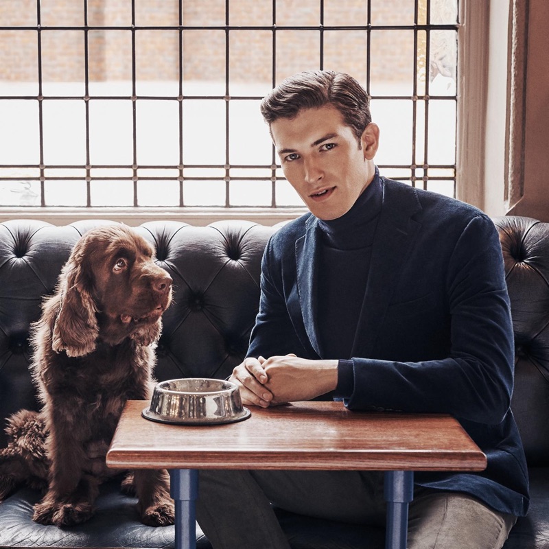 Oli Lacey fronts Hackett London's fall-winter 2018 campaign.