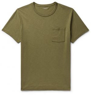 J.Crew - Slim-Fit Garment-Dyed Slub Cotton-Jersey T-Shirt - Army green J.Crew - Slim-Fit Garment-Dyed Slub Cotton-Jersey T-Shirt - Army green