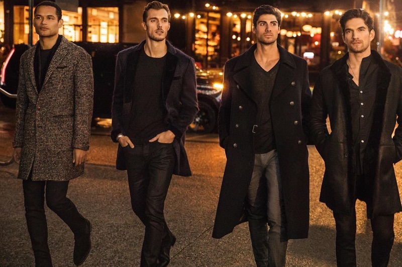 Joshua Milligan Robinson, Federico Cola, Brandon Goss, and David Sanz take to New York in John Varvatos.