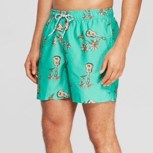 Men's 6 Guitar Print Swim Trunks - Goodfellow & Co Teal M, Green Men's 6 Guitar Print Swim Trunks - Goodfellow & Co Teal M, Green