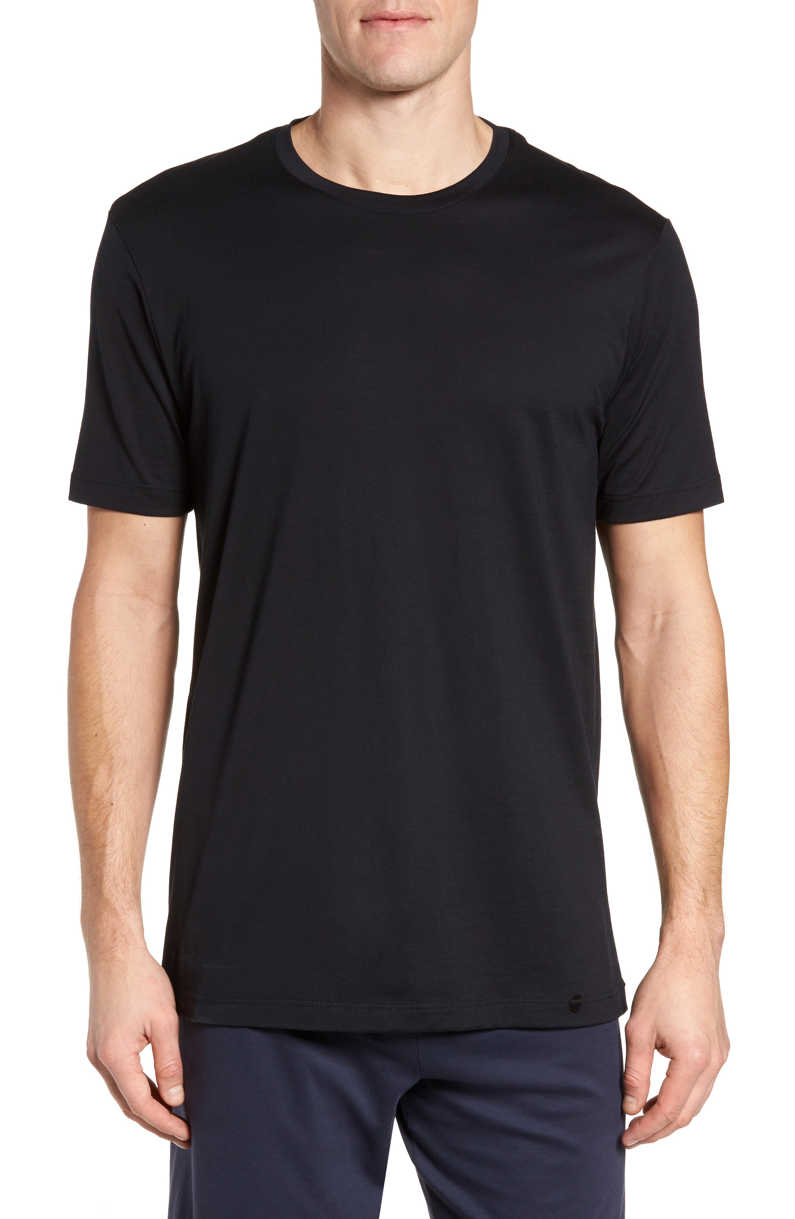 Men’s Hanro Night & Day Crewneck T-Shirt, Size Medium - Black | The ...