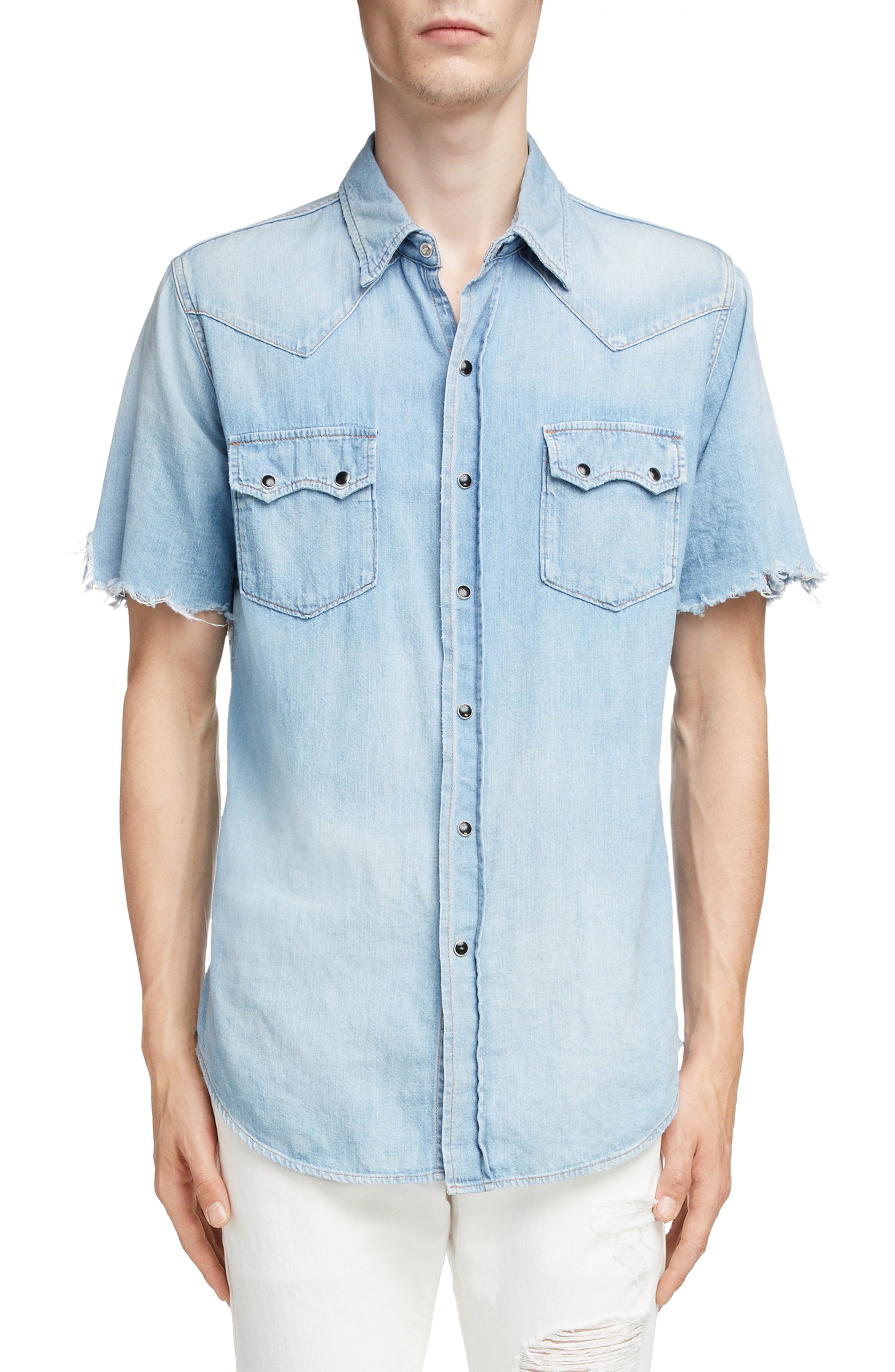 faded denim shirt mens