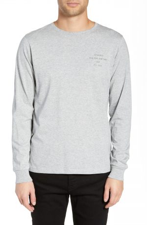 Men's Saturdays Nyc Established Chest Long Sleeve T-Shirt, Size Small - Grey Men's Saturdays Nyc Established Chest Long Sleeve T-Shirt, Size Small - Grey