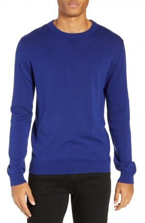 Men's Saturdays Nyc Everyday Crewneck Sweater, Size Large - Blue Men's Saturdays Nyc Everyday Crewneck Sweater, Size Large - Blue