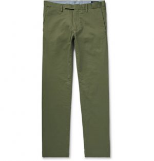 Polo Ralph Lauren - Slim-Fit Stretch-Cotton Twill Chinos - Army green Polo Ralph Lauren - Slim-Fit Stretch-Cotton Twill Chinos - Army green