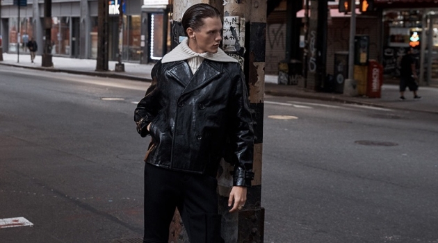 Ryan Keating Rocks Leather Fashions for Essential Homme Ryan Keating Rocks Leather Fashions for Essential Homme