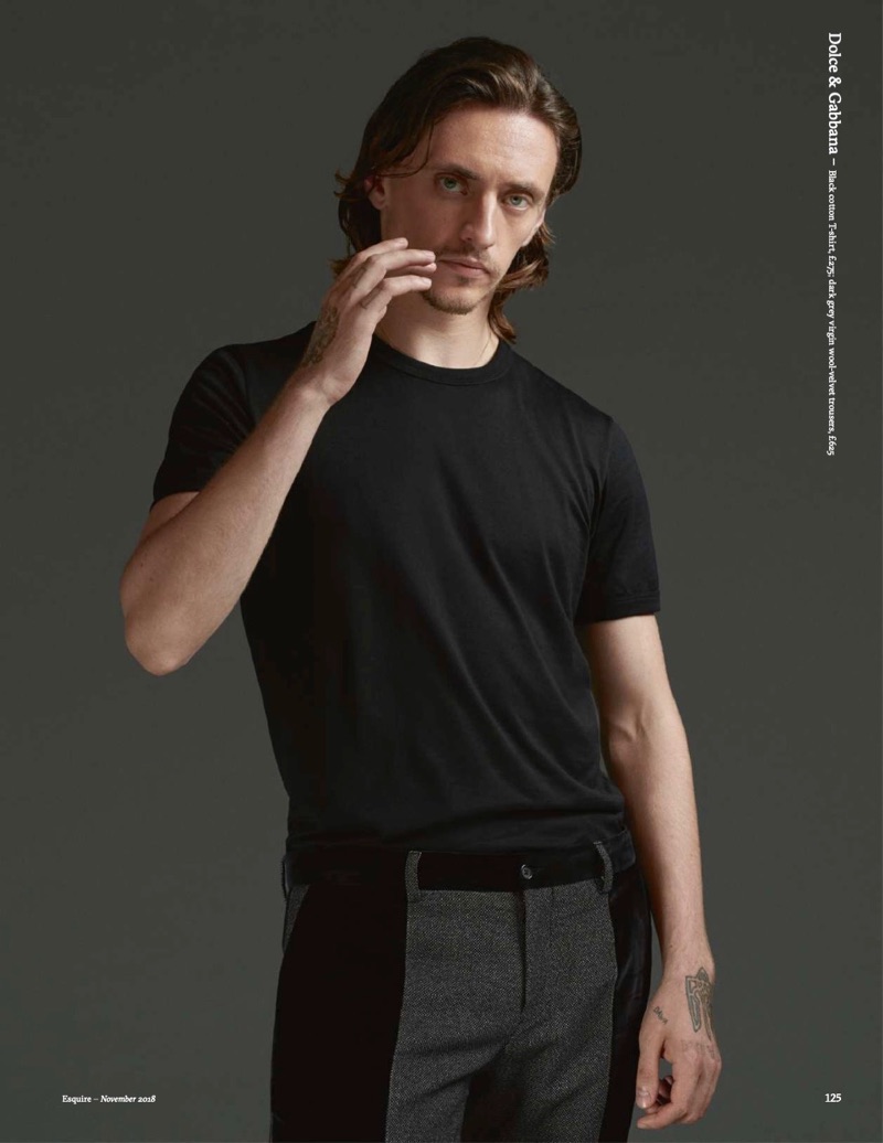 Sergei Polunin stars in a fashion feature for Esquire UK.