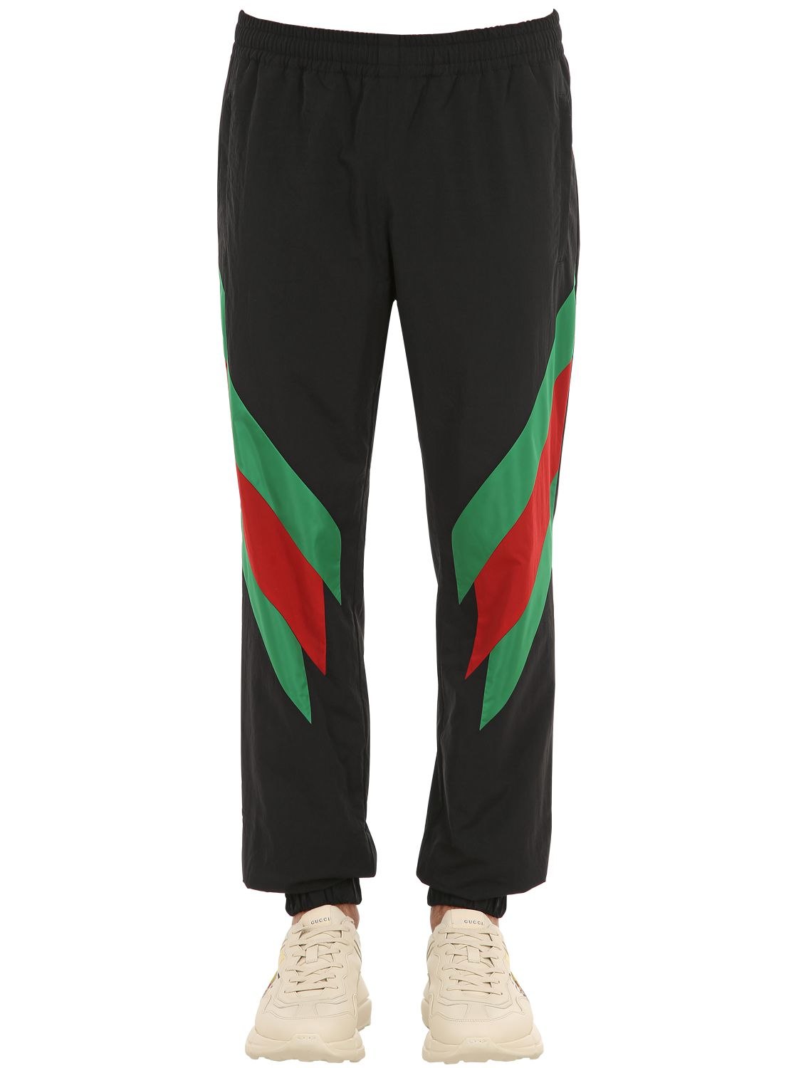 straight leg nylon track pants