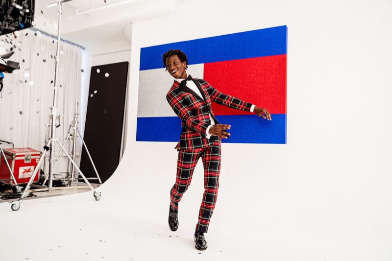 Showing off his best dance moves, Adonis Bosso fronts Tommy Hilfiger's holiday 2018 campaign.