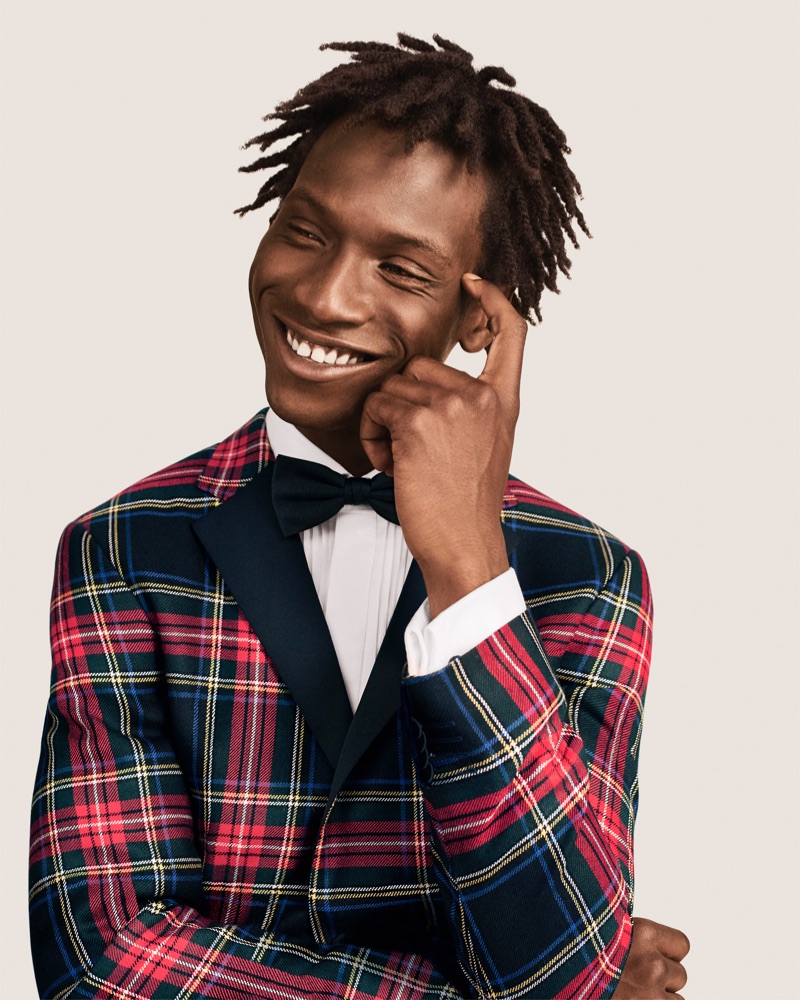 All smiles, Adonis Bosso stars in Tommy Hilfiger's holiday 2018 campaign.