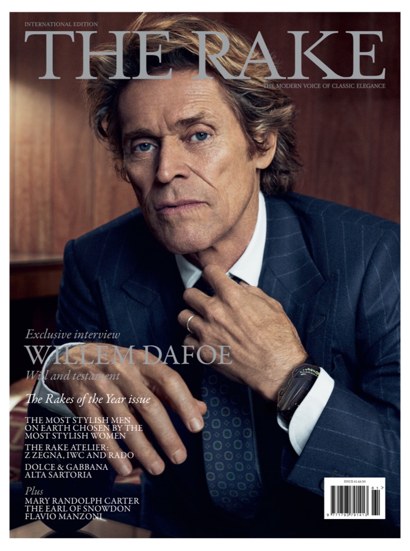 Willem Dafoe covers the latest issue of The Rake.