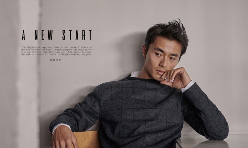 Zhao Lei stars in an editorial for Massimo Dutti.