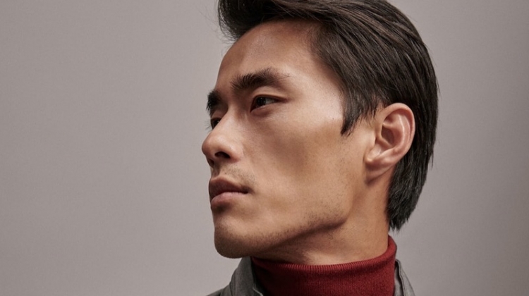 Model Zhao Lei sports new year fashions for Massimo Dutti.