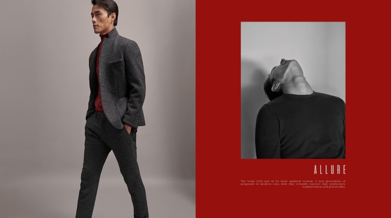 Embracing smart style, Zhao Lei wears Massimo Dutti.