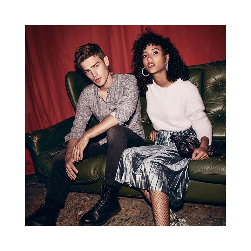 Models Bo Develius and Melodie Vaxelaire front Q/S designed by s.Oliver's holiday 2018 campaign.