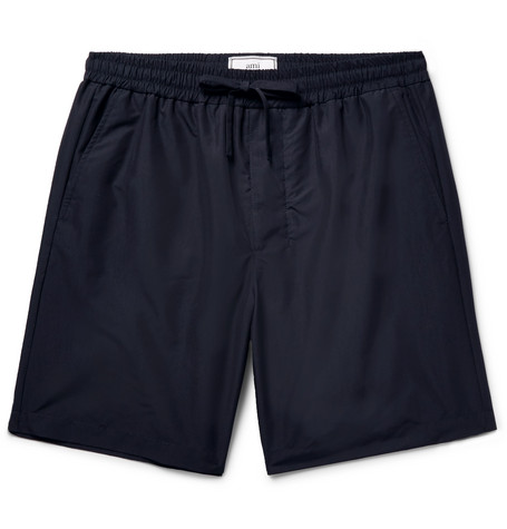 AMI – Shell Drawstring Shorts – Men – Navy | The Fashionisto