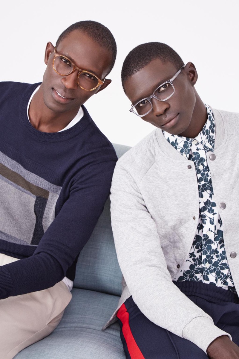 Brothers Armando and Fernando Cabral don Warby Parker glasses. Pictured left, Armando wears Butler glasses. Right: Fernando sports Wilkie glasses.