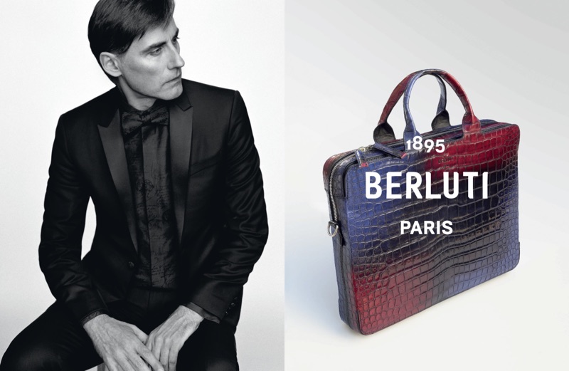 Ivo Raspudic appears in Berluti's spring-summer 2019 campaign.