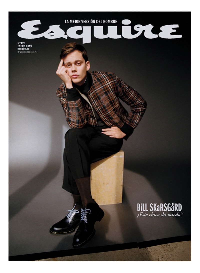 Bill Skarsgård covers the January 2019 issue of Esquire España.