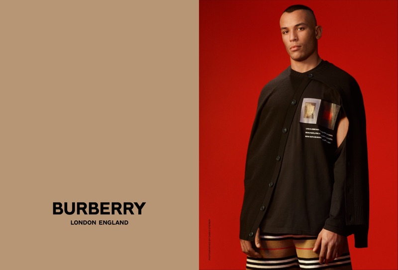 Darani (Established Models) embraces a sporty vibe for Burberry's spring-summer 2019 campaign.