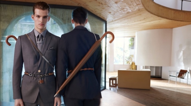 Burberry Receives Tisci Makeover for Spring '19 Campaign Models Matteo Ferri and Joe Plunkett front Burberry's spring-summer 2019 campaign.