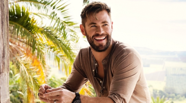 All smiles, Chris Hemsworth is featured in Men's Health March 2019 issue.