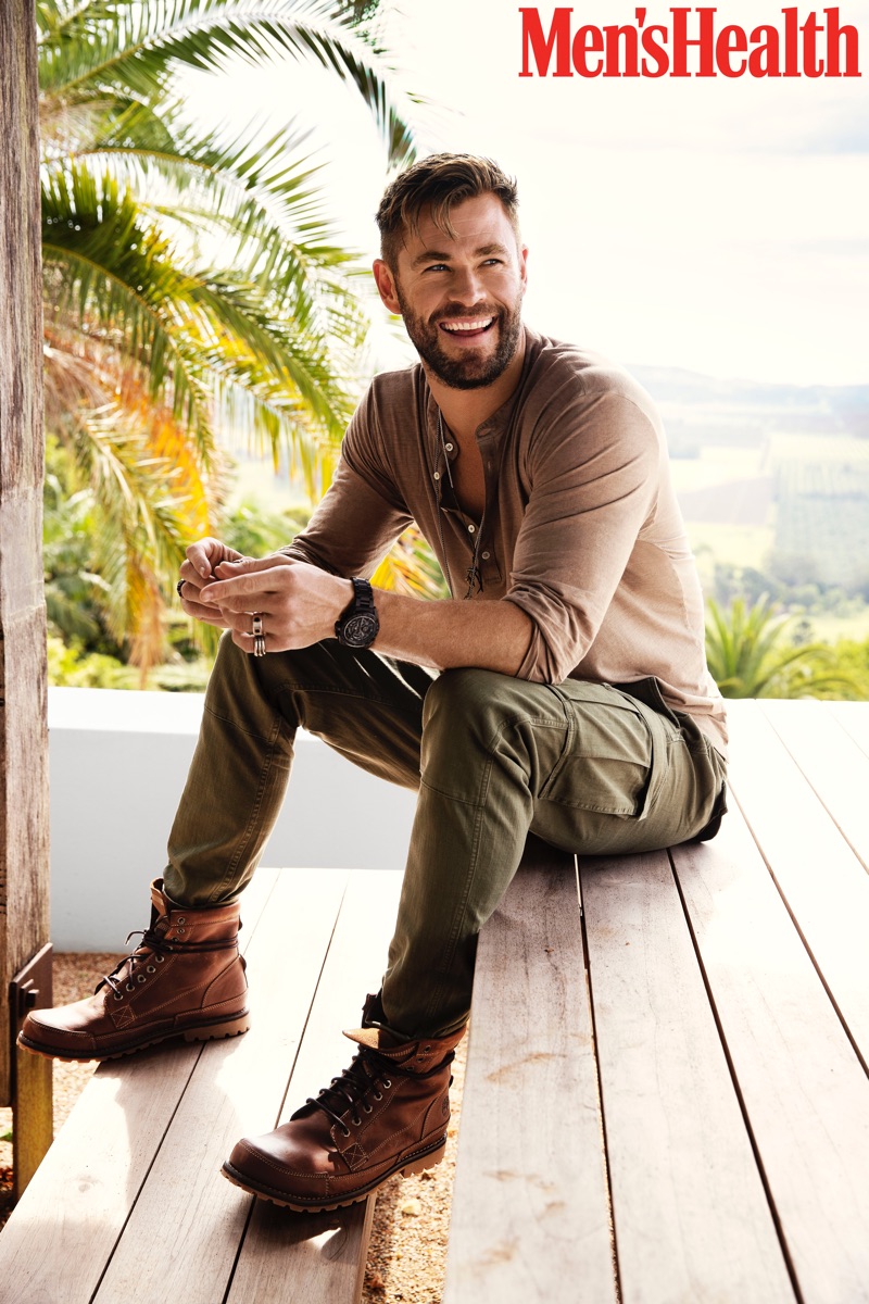 All smiles, Chris Hemsworth is featured in Men's Health March 2019 issue. » Chris Hemsworth Covers Men's Health, Talks Body & Age All smiles, Chris Hemsworth is featured in Men's Health March 2019 issue.
