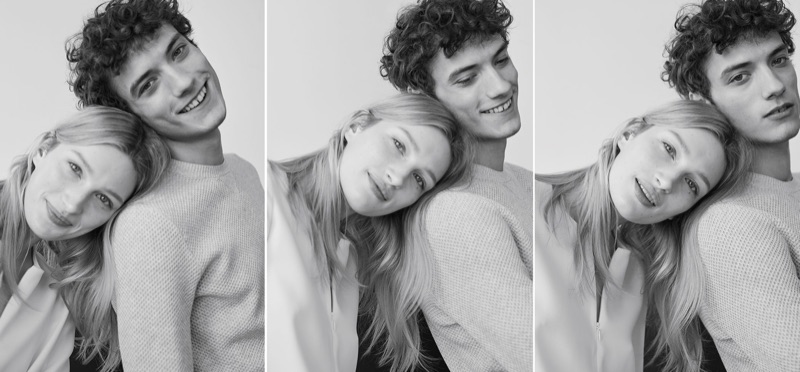 All smiles, Serge Rigvava wears a crew stitch sweater from Club Monaco.