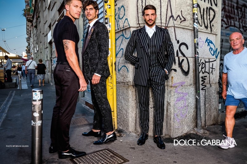 Dolce & Gabbana enlists Adam Senn, Evandro Soldati, and Mariano Di Vaio as the stars of its spring-summer 2019 campaign.